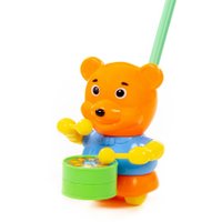Развивающая игрушка Полесье Каталка Медвежонок с ручкой 96654