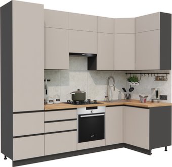 ВерсоМебель Эко Премиум 1.2x2.7 правая (глиняный серый/ст. дуб вотан)