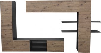 Горка КМК Мебель Альда 0918 (черный/дуб веллингтон)