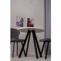 Кухонный стол Домотека Дельта К-М 75x75 (белый/черный)