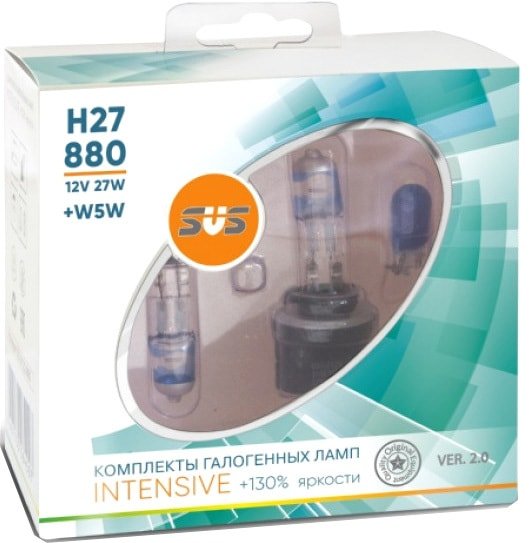 

Галогенная лампа SVS H27/880 27W+W5W Intensive+130% Ver.2.0 2+2шт