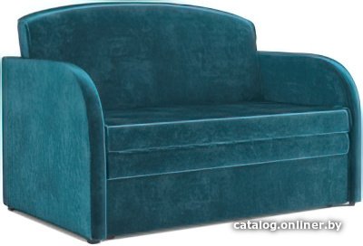 Диван Мебель-АРС Малютка (бархат сине-зеленый Star Velvet 43 Black Green)