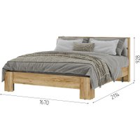 Кровать Стендмебель Хелен КР 03 160x200 (белый/дуб крафт золотой)