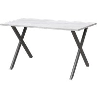 Кухонный стол Millwood Хьюстон Л18 120x70x75 (бетон/металл черный)