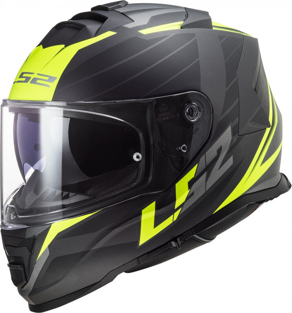

Мотошлем LS2 FF800 Storm Nerve (XS, матовый черно-желтый)