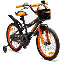 Детский велосипед Delta Sport 18 2020 (черный/оранжевый)