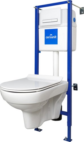 Унитаз подвесной Cersanit Link Pro с City New Clean On S-SET-CITYC-LPRO-S-DL-WG-w