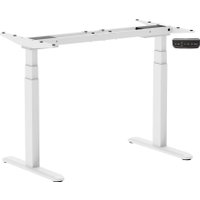 Стол с регулировкой высоты ErgoSmart Wooden Ergo Desk Prime 1300х750х27 мм (прямой край, дуб мореный/белый)