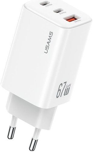 Сетевое зарядное Usams CC265 67W GaN (белый)