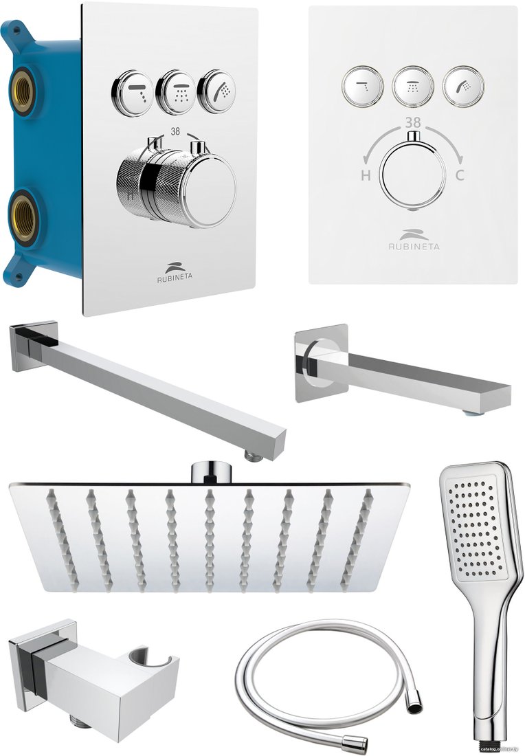 Душевая система  Rubineta Thermo-3F-Olo SQ 625040