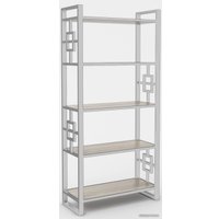 Стеллаж Hype Mebel Квадро 80x200 (белый/древесина белая)