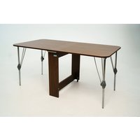 Стол-книга Stoloff Мечта 1600x850 (орех, опоры складные, углы закругленные с роликами и ручками)