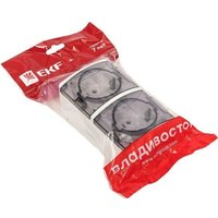 Розетка EKF Владивосток 2-местная 16А (белый)