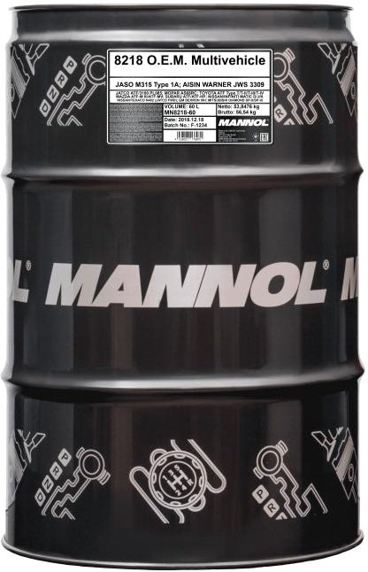 

Трансмиссионное масло Mannol O.E.M. Multivehicle JWS 60л