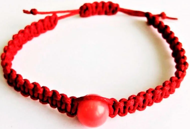 

Браслет Handmade ИП Егорова Красная Нить с Кораллом Розовым
