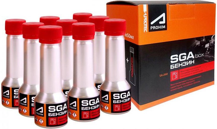 Присадка в топливо SUPROTEC A-Prohim Многофункциональная присадка для бензина SGA Box SA-268 9x50мл 123292