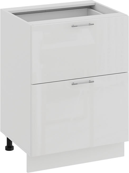 

Шкаф напольный Трия Весна 1Н6Я2 (белый/белый глянец)