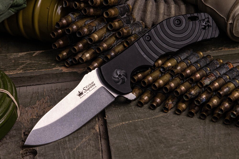 

Складной нож Kizlyar Supreme Bloke X N690 StoneWash