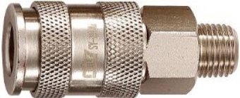 Фитинг M7 Быстроразъем пневмат с клапаном и нар рез 1/4" SY-210M