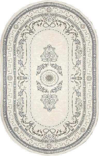 

Ковер для жилой комнаты Bossan Rome 1754A-KGRI-BEJ-OVAL 80x150