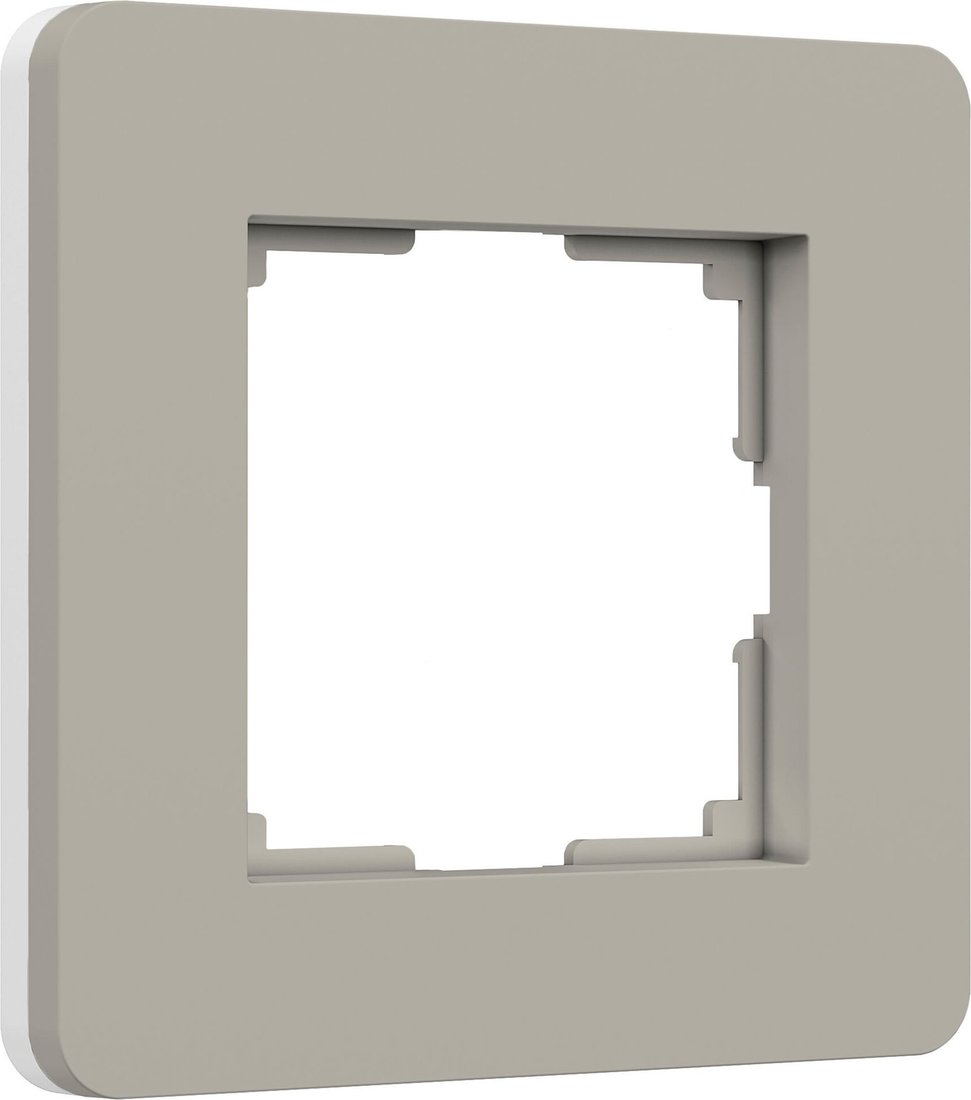 Рамка Werkel Split W0013067 (дымчатый/белый, Soft-Touch)