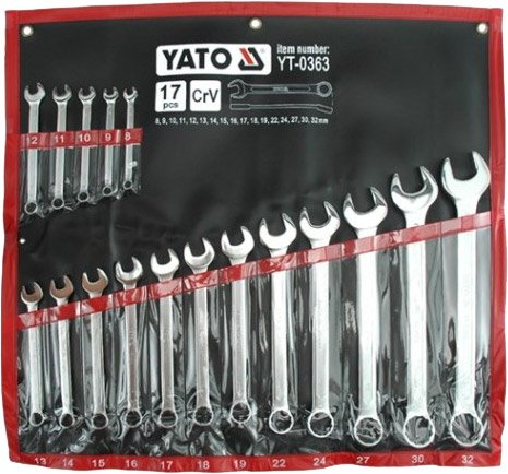 

Набор ключей Yato YT-0363 17 предметов