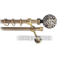 Карниз для штор Lm Decor Ажур 095 2р гладкий (антик, 3м)