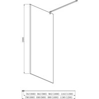Душевая стенка Aquatek 90x200 AQ WIW 09020GM