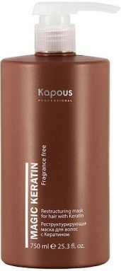 

Маска Kapous Magic Keratin Реструктурирующая с кератином 750 мл