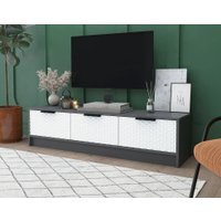 Тумба Интерлиния ТВ Концепт КТ-ТВ3-35 Техно (антрацит/белый)
