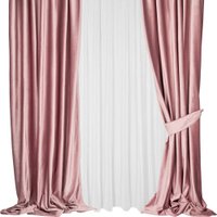 Комплект штор Mio Tesoro Velvet 150x270 + Гардина Вуаль 300х270 (пудра, белый)