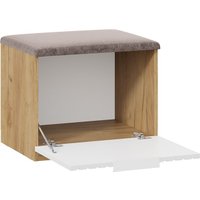 Тумба для обуви Трия Хилтон №4 251067 (дуб крафт золотой/белый матовый)