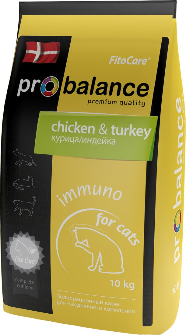 

Сухой корм для кошек Probalance Immuno Chicken & Turkey (Курица и индейка) 10 кг