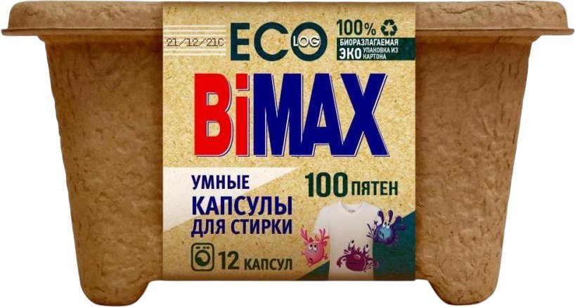 

Капсулы для стирки BiMax 100 пятен 12 шт