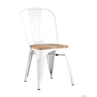 Стул Stool Group Tolix wood (белый глянцевый)