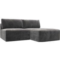 Угловой диван Лига диванов Лига-060 НПБ угол универсальный 129496 (велюр Tower 10 серый)