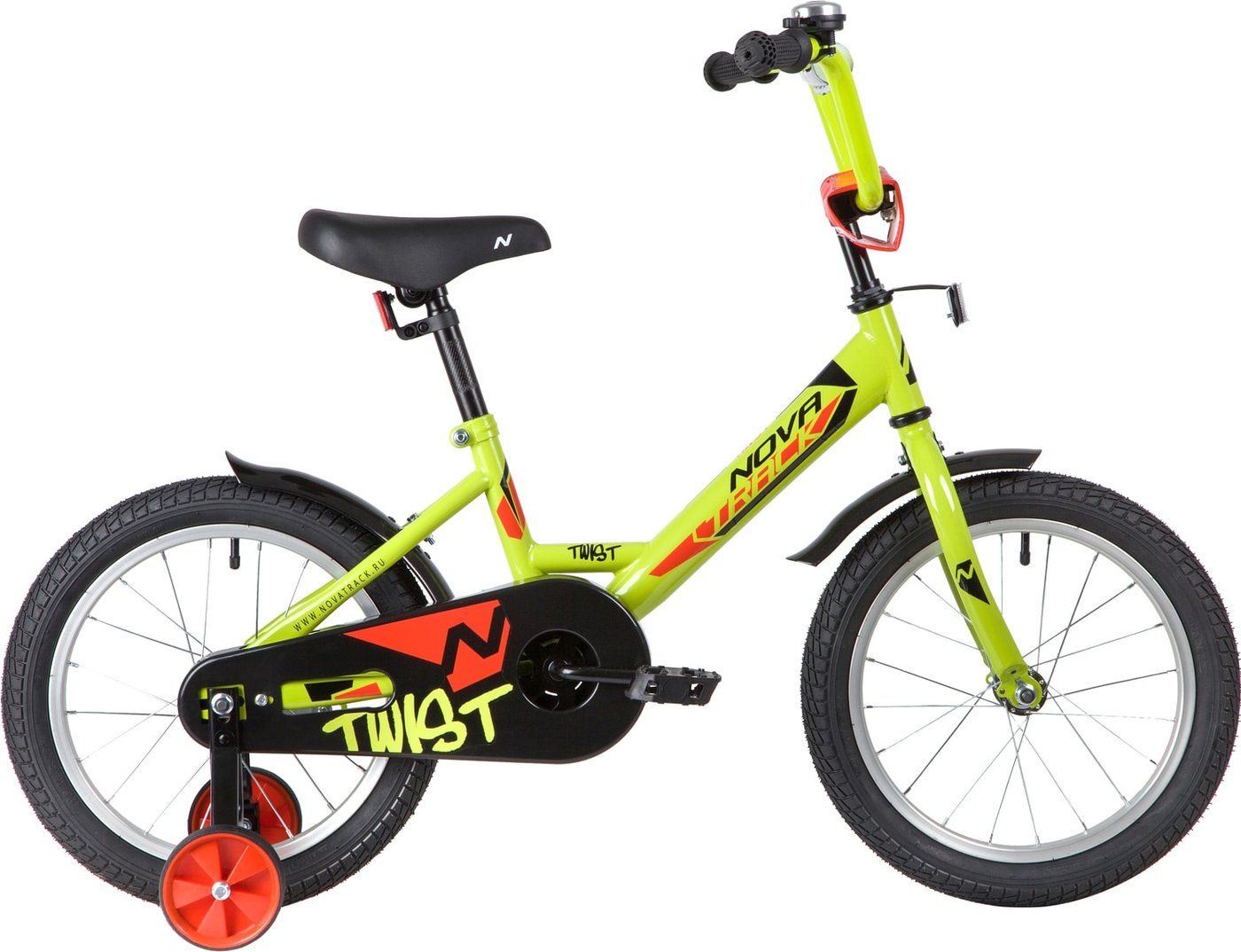 

Детский велосипед Novatrack Twist New 16 2020 161TWIST.GN20 (зеленый/черный)