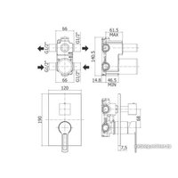 Смеситель Paffoni Ringo RIN018CR/M