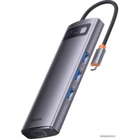 Док-станция Baseus Metal Gleam Series 7-in-1 Multifunctional Type-C HUB Docking Station Gray WKWG040013
