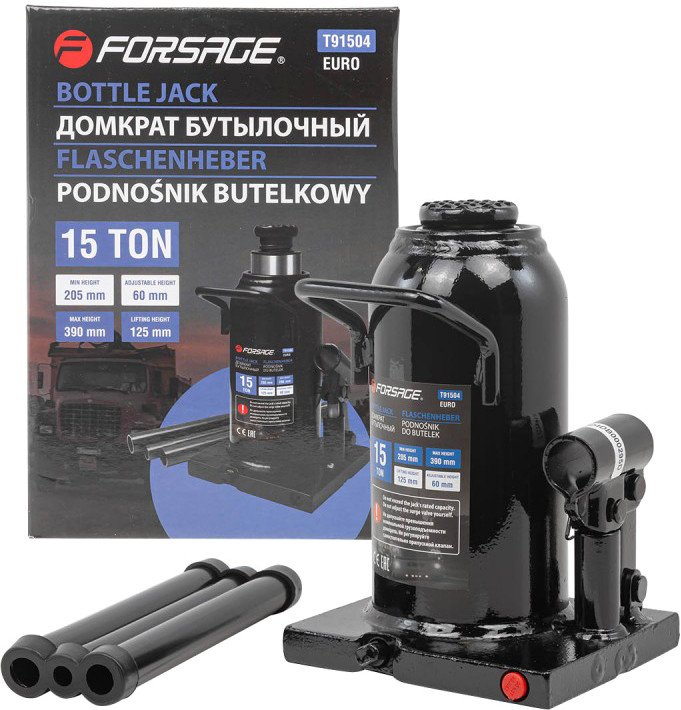 

Бутылочный домкрат FORSAGE F-T91504(Euro) 15т