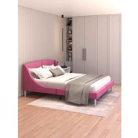 Кровать MONOFIX Лотти 160x200 (микровелюр/бордовый)