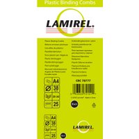Пластиковая пружина для переплета Lamirel 38 мм 25 шт (черный) LA-78777