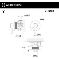 Смеситель Whitecross Y Y1245CR (хром) в Гродно