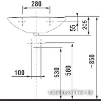 Умывальник Jika Zeta 55x44 (без отв. под смеситель) [8.1039.1.000.109.1]