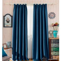 Комплект штор ИП Романович Е.Ю. Светонепроницаемые блэкаут на ленте 2x2.5м (синий, 2 шт)