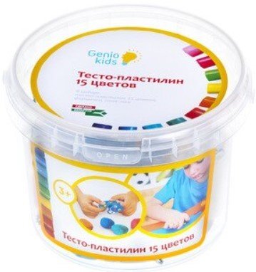 

Набор для лепки Genio Kids Тесто-пластилин TA1066V (15 цветов)