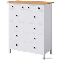 Комод Лузалес Кымор 6 ящиков (белый/светло-коричневый)