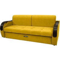 Диван Сириус Лидер-6 ППУ 225x110 (Eva 18 велюр желтый)