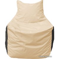 Кресло-мешок Flagman Фокс Ф2.1-130 (слоновая кость/чёрный)