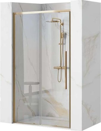 Душевая дверь Rea Solar 120 (золото/прозрачное стекло)